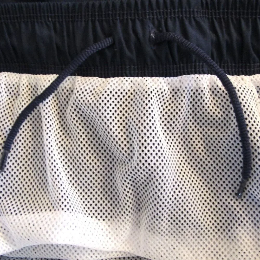Men's XXL‎ Vintage Nike Drawstring Navy Blue Lined Swimsuit / Board Shorts